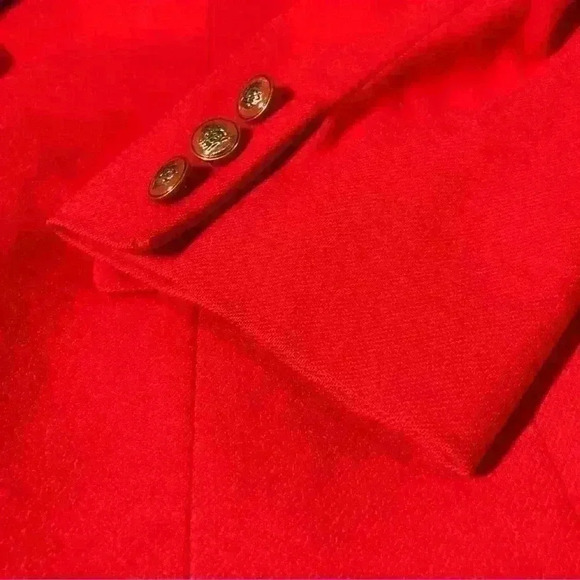 Vintage Pendelton Women's Red Blazer 100% Virgin Wool Size 14 Lined, Buttons - Picture 5 of 16